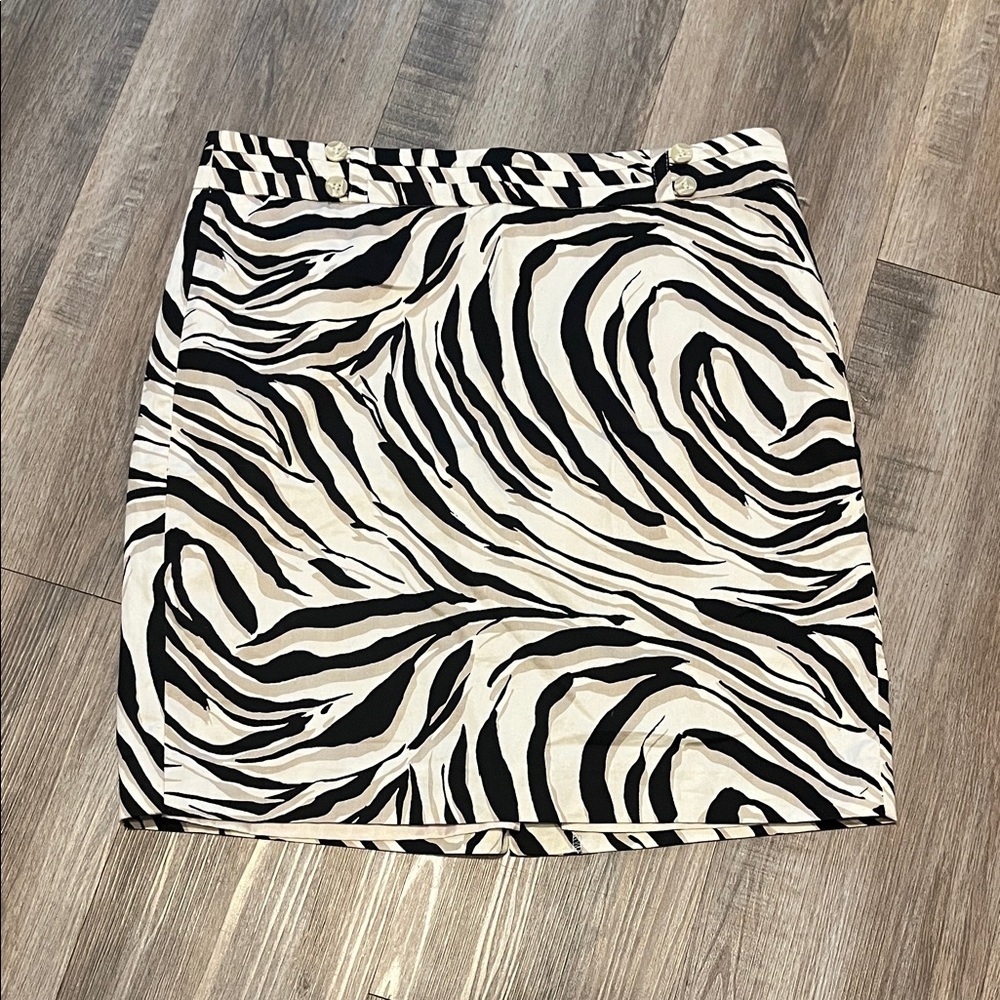 LOFT Zebra Print Pencil Skirt